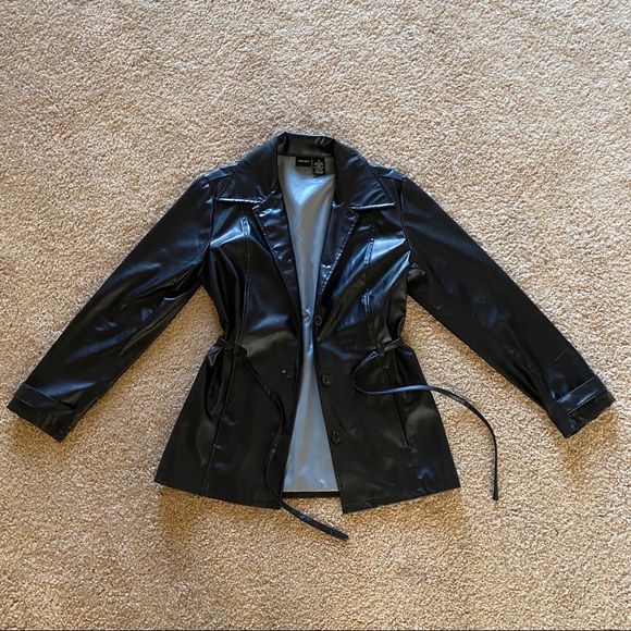 Xhilaration Jackets & Blazers - Black Faux leather jacket coat 🧥
